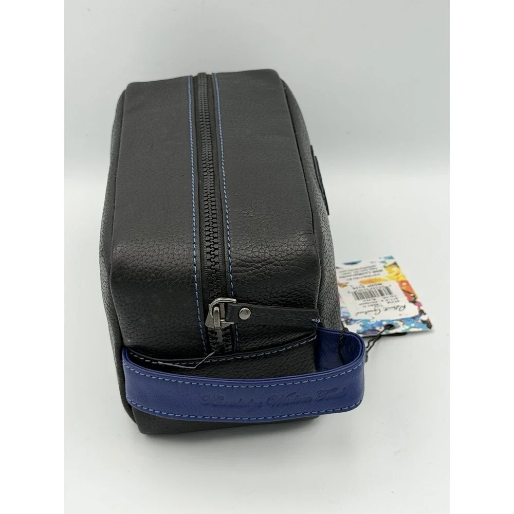Robert Graham Remy IV Leather Luxury Travel Dopp Kit Black NWT $128